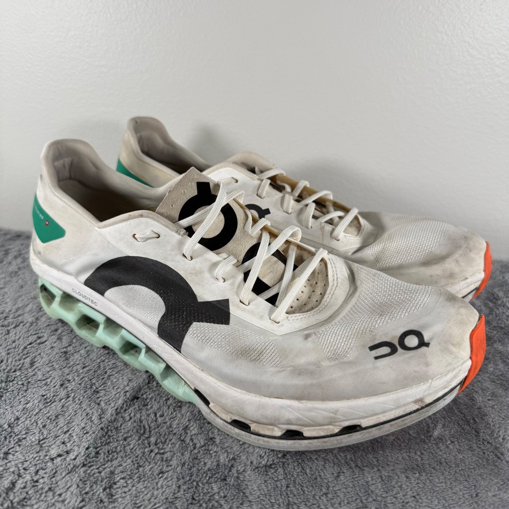 On Running Cloudboom Echo Shoes Mens 9 White Green Helion CloudTec Sneaker